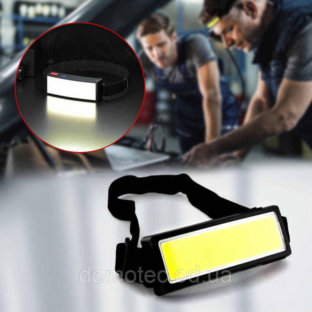 Налобний ліхтар BL TM-G14 COB із USB зарядкою, фото 1