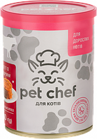 Паштет Pet Chef с говядиной для взрослых котов 360г