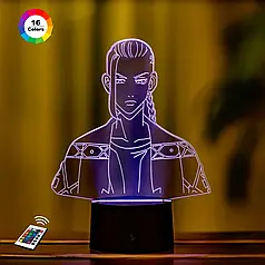 3D світильник "Кен Рюгуджі" з пультом + адаптер + батарейки (3ААА) 3242637ВА