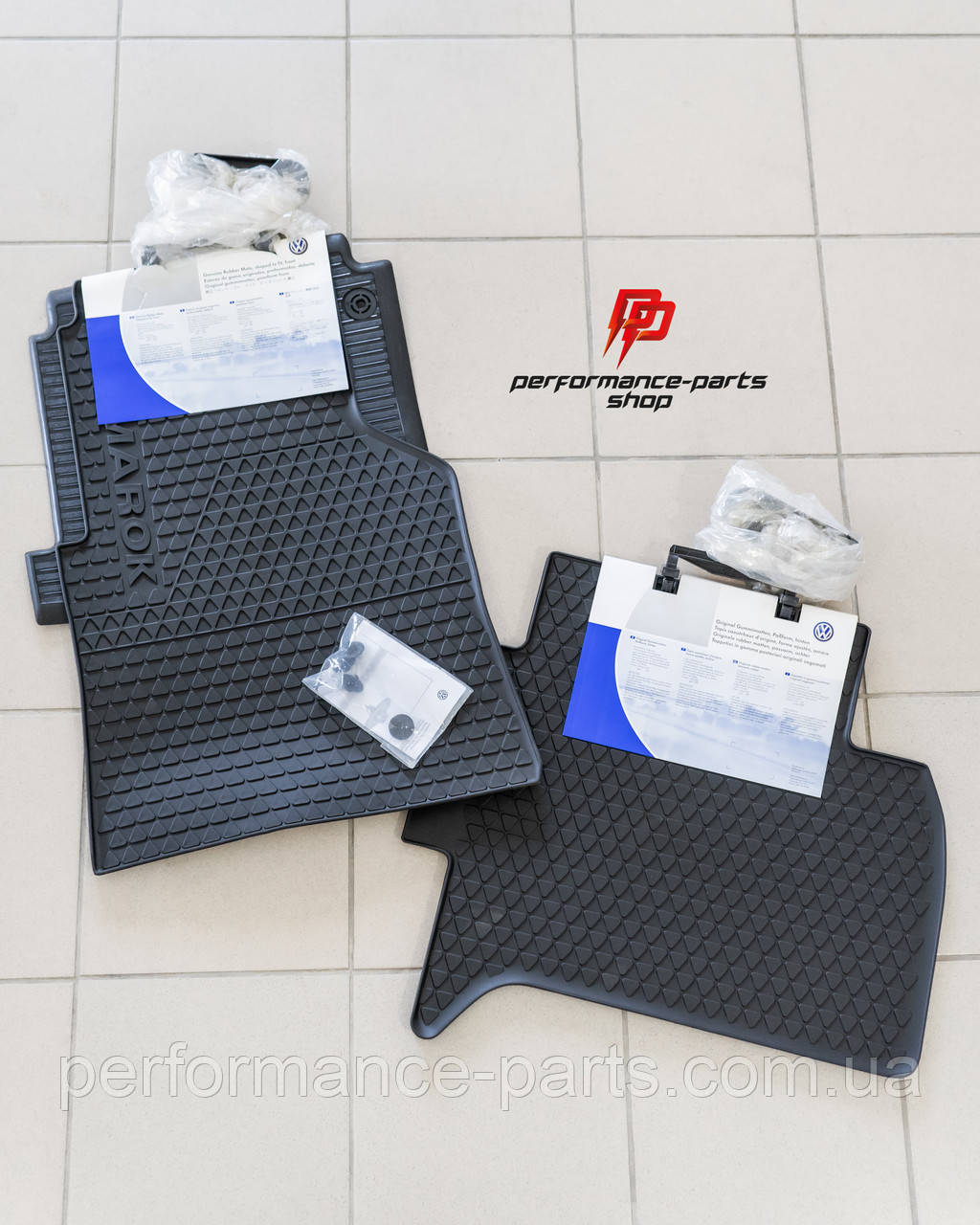 Комплект передніх гумових килимків Volkswagen Amarok, фото 1