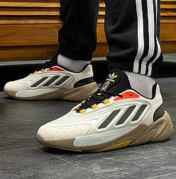 Чоловічі кросівки Adidas Ozelia Wonder White осінь-весна демісезонні бежеві. Живе фото