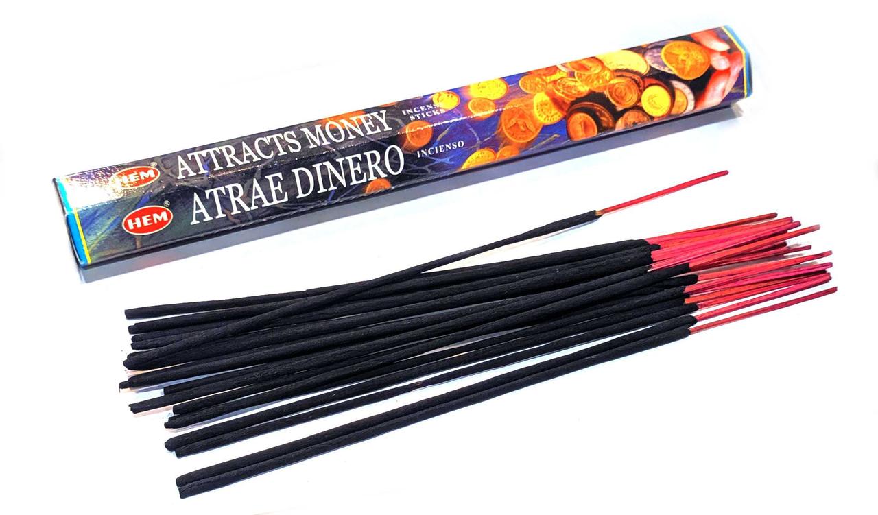 Пахощі Attracts Money "Залучення Грошей" Hem шестигранник Індія, фото 1