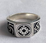 Перстень "Реп'ях Щастя - Символ Роду - Остинець" з чорнінням срібло 925 проба, фото 2