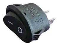 Клавишный выключатель RS-101-6C 2pin, черный, овальный