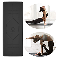Коврик для фитнеса Align Zen Power (185x68x4,2 см) / Каучуковый каремат с разметкой / Нескользящий йога мат
