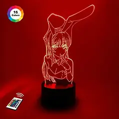 3D світильник "Майі Сакурадзима" з пультом + адаптер +батарейки (3ААА) 2345678