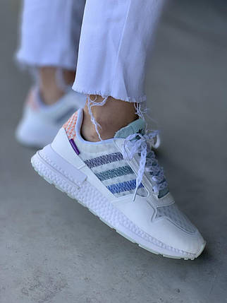 Жіночі кросівки літні Adidas ZX 500 RM Commonwealth White білі літні Адідас ЗХ 500 РМ різні кольори легкі, фото 1