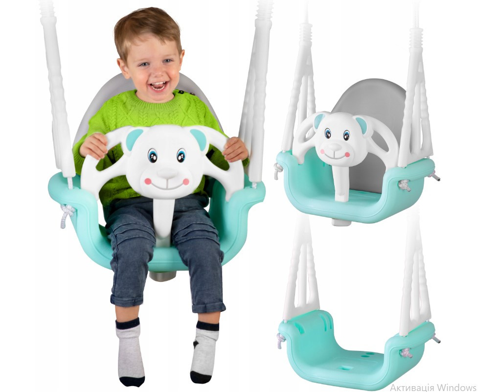 Дитячі гойдалки RicoKids 27 x 38 x 23 см 3 в 1, фото 1
