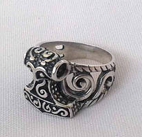 Перстень "Молот Тора 2" з чорнінням срібло 925 проба