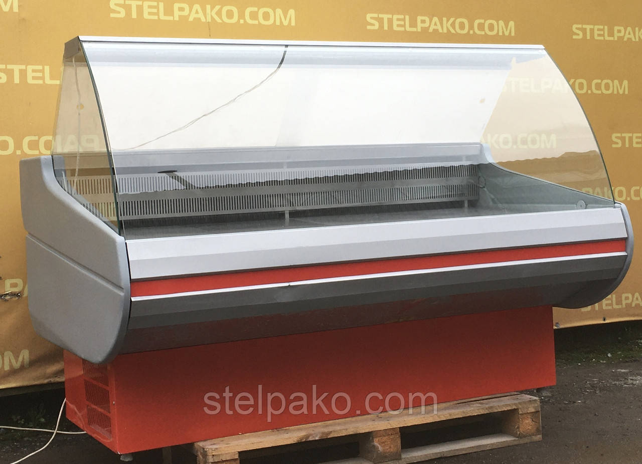 Холодильна вітрина гастрономічна «Росс Siena» 1.8 м. (Україна), Широка викладка 70 см., Б/у, фото 1