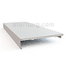 Полиця нижня металева з цоколем L1000 W430 (1 отвір) пристінна, фото 2