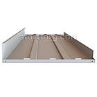 Полиця нижня металева з цоколем L1000 W430 (1 отвір) пристінна, фото 4