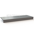 Полиця нижня металева з цоколем L1000 W430 (1 отвір) пристінна, фото 8