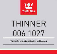 Tikkurila Thinner 1027 - стандартный растворитель для кислотно-катализированных красок и лаков, 3 л