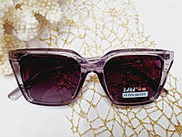 Солнцезащитные женские модные очки Polarized кошечки в полупрозрачной оправе Сезон 2023, Фиолетовые