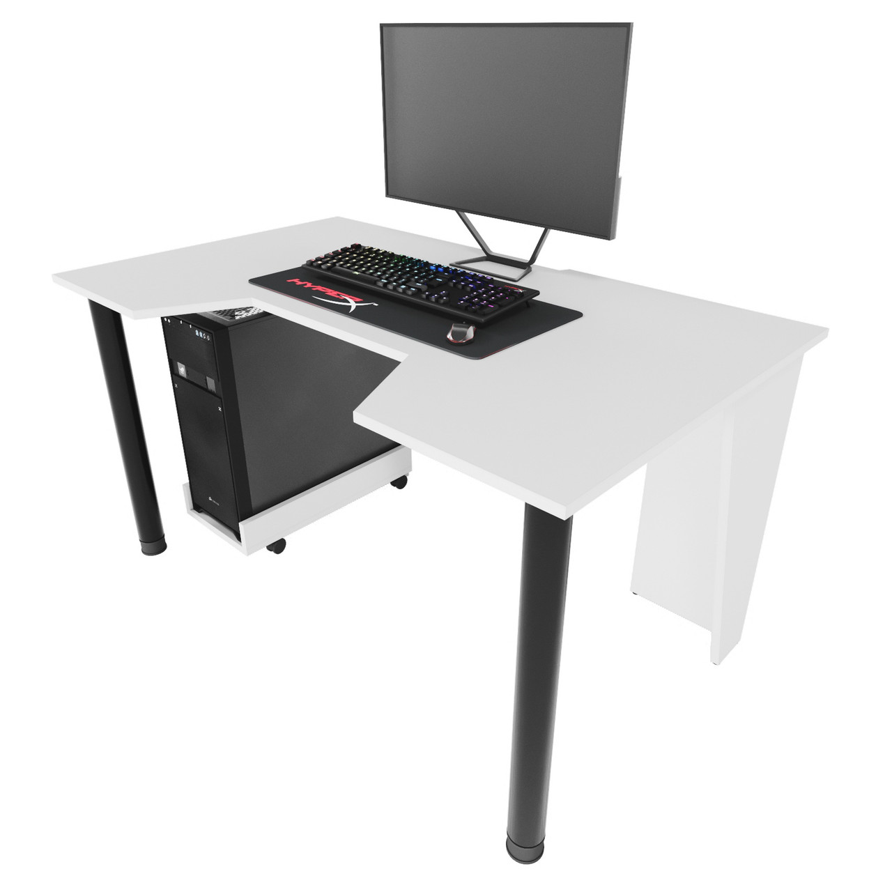 Геймерський стіл "GAMER-2" 135х80х75 см. Білий