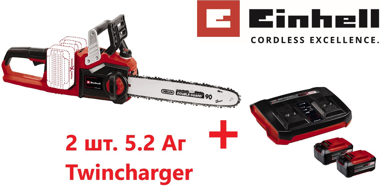 Пила ланцюгова акумуляторна Einhell GP-LC 36/35 Li Kit 2x5.2 Ah Twincharger (4501780K)