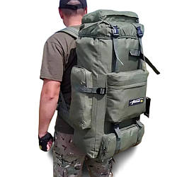 Рюкзак армійський для туристів 70л (70х35х15см) XS1707, Олива / Великий, туристичний рюкзак