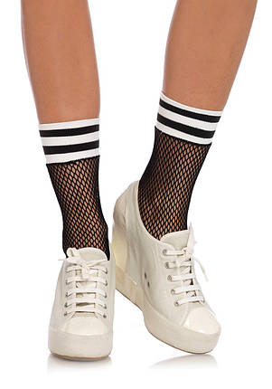 Оригінальні шкарпетки Leg Avenue Fishnet athletic anklets | Knopka, фото 1