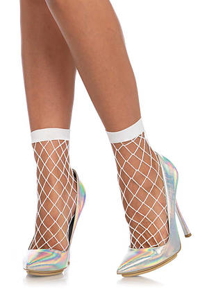 Оригінальні шкарпетки Leg Avenue Net anklets White | Knopka, фото 1