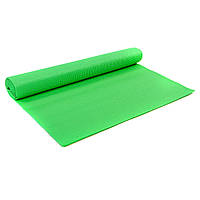 Коврик для фитнеса, йоги, пилатеса (йогомат) 1,73м х 0,61м х 4мм, зеленый