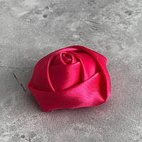 Декоративная атласная роза 3,5 см - малиновый