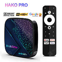 Медиаплеер HAKO Pro 4/64Gb Amlogic S905Y4 AndroidTV 11 смарт тв приставка mini