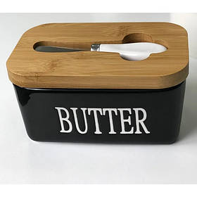 Маслянка керамічна з ножем "Butter" Olens O8030-144