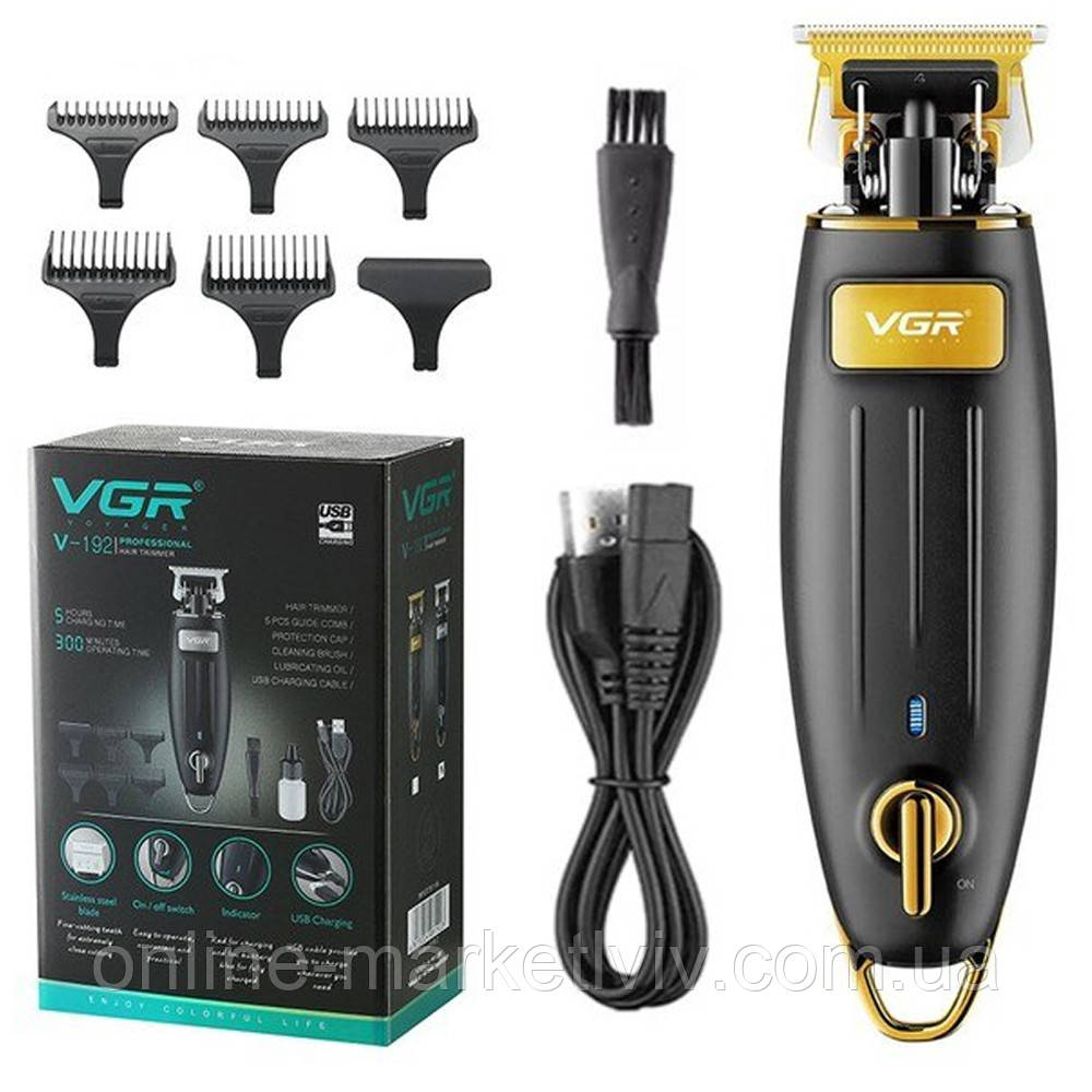 Акумуляторна машинка для стрижки волосся V-192, з USB / Бездротовий універсальний триммер