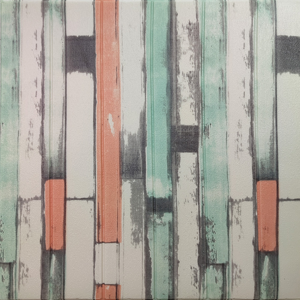 Самоклеющаяся декоративная 3D панель под мятное дерево 700x700x5мм, фото 1