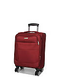Валіза мала S тканина червона 55х39х24(+5)см/44л/3.2кг/Worldline 620, фото 2