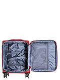 Валіза мала S тканина червона 55х39х24(+5)см/44л/3.2кг/Worldline 620, фото 8