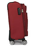 Валіза мала S тканина червона 55х39х24(+5)см/44л/3.2кг/Worldline 620, фото 5