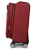 Валіза мала S тканина червона 55х39х24(+5)см/44л/3.2кг/Worldline 620, фото 4