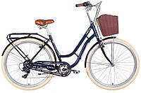 Електровелосипед 28" Dorozhnik CORAL рама 350 Вт 36 В задн. 10 А·год батарея в сумці, 2022 (темно-синій)