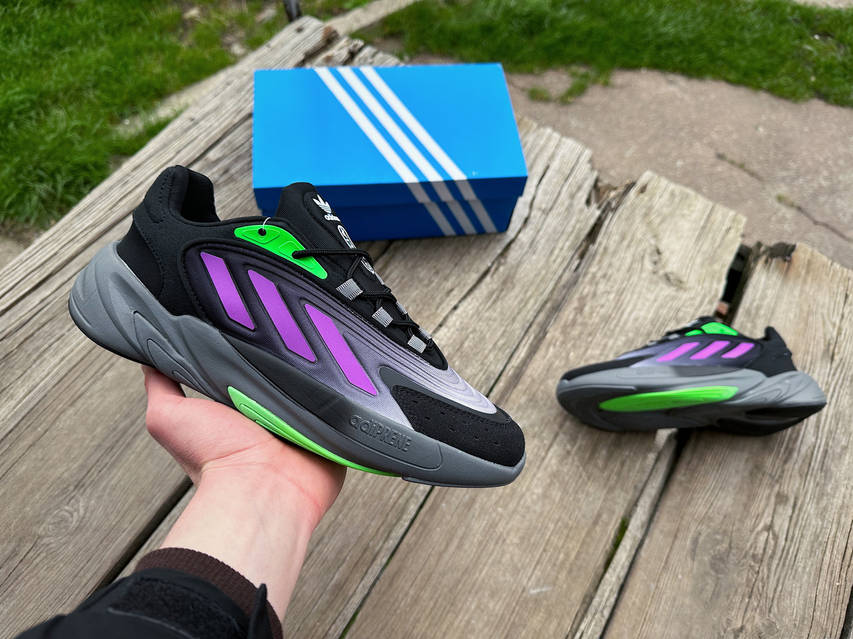Мужские кроссовки Adidas Ozelia Black Purple черные с фиолетовым
