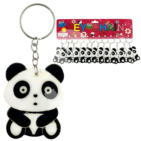Гумовий брелок для ключів Панда 12 шт, фото 1