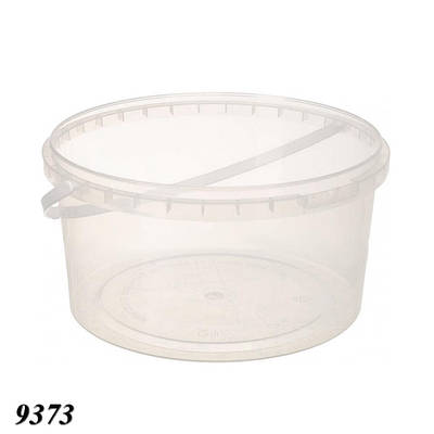 Відро харчове з кришкою 1,5 л Прозоре (10шт)