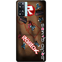 Силіконовий бампер чохол для Oppo A57s з малюнком Roblox Гра в кальмара