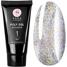 Saga Professional EXCLUSIVE Poly Gel №1, 30 мл