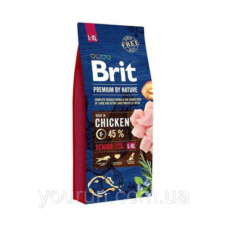 Brit Premium Dog Senior L + XL для старіючих собак великих порід, 15кг
