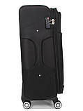 Валіза велика L тканина чорна 77х48х32(+5)см/110л/4.3кг/Worldline 620, фото 4