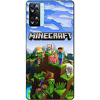 Силіконовий бампер чохол для Oppo A57s з малюнком Minecraft