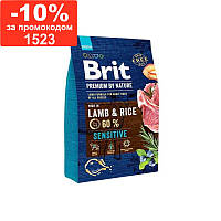 Brit Premium Dog Sensitive Lamb - Корм для взрослых собак с чувствительным пищеварением со вкусом ягненка 3 кг