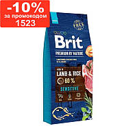 Brit Premium Dog Sensitive Lamb -Корм для взрослых собак с чувствительным пищеварением со вкусом ягненка 15 кг