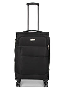 Валіза середня M тканина чорна 67х43х29(+5)см/77л/3.8кг/Worldline 620