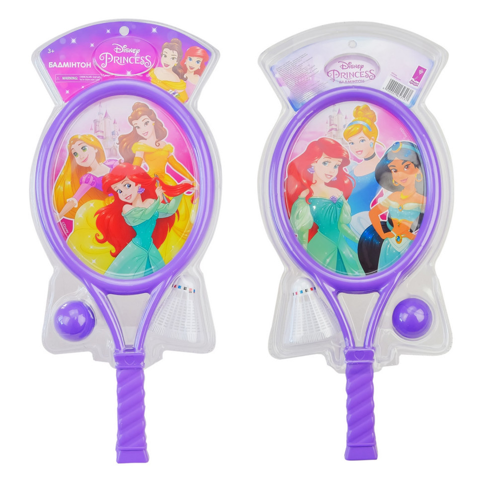 Дитячий mebelime  ігровий бадмінтон "Принцеси Дісней" Bambi LR1007 воланчик, м'ячик та 2 ракетки, фото 1