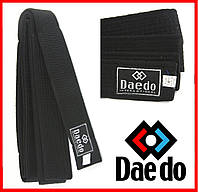 Пояс для кимоно черный Daedo тхеквондо карате айкидо дзюдо джиу джитсу одежда для боевых искусств