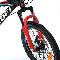 Велосипед mebelime  "OPTIMAL" PROF1 mebelime  G20OPTIMAL A20.3 20 д. Алюм..рaмa12.5", SHIMANO 21SP, алюміній.DB, FW TZ500, чорний, фото 3