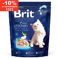 Brit Premium by Nature Cat Kitten Chicken -Сухой корм с курицей для котят всех пород 300 гр